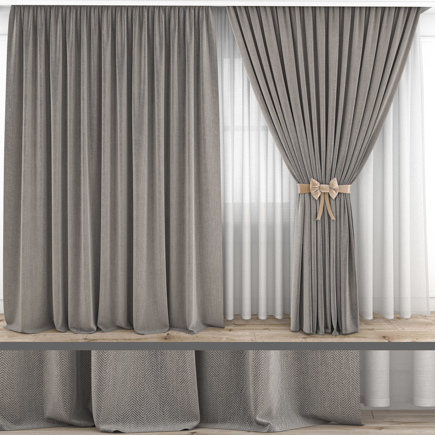 curtain N1 3D model_1