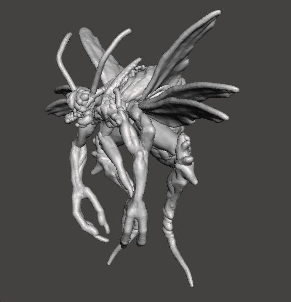 RE4 FLYING NOVISTADOR MONSTER MINIATURE MODEL HORROR FANTASY RPG 3D print model_2