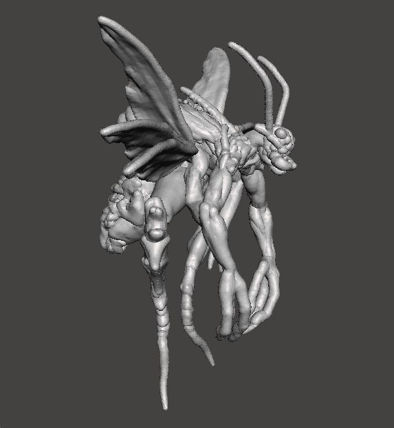 RE4 FLYING NOVISTADOR MONSTER MINIATURE MODEL HORROR FANTASY RPG 3D print model_4