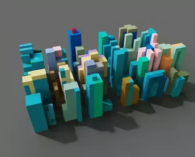 Tiny Modern Voxel City