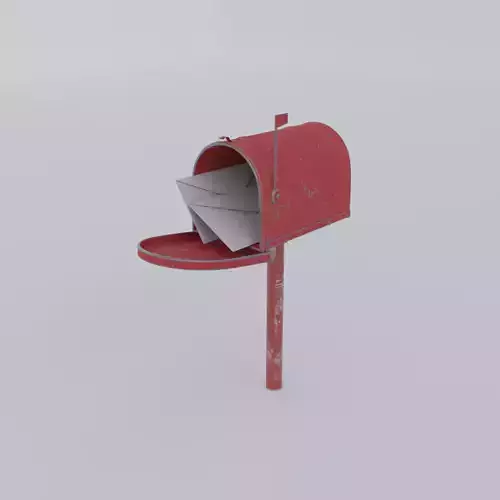Post Box Low-poly 3D model