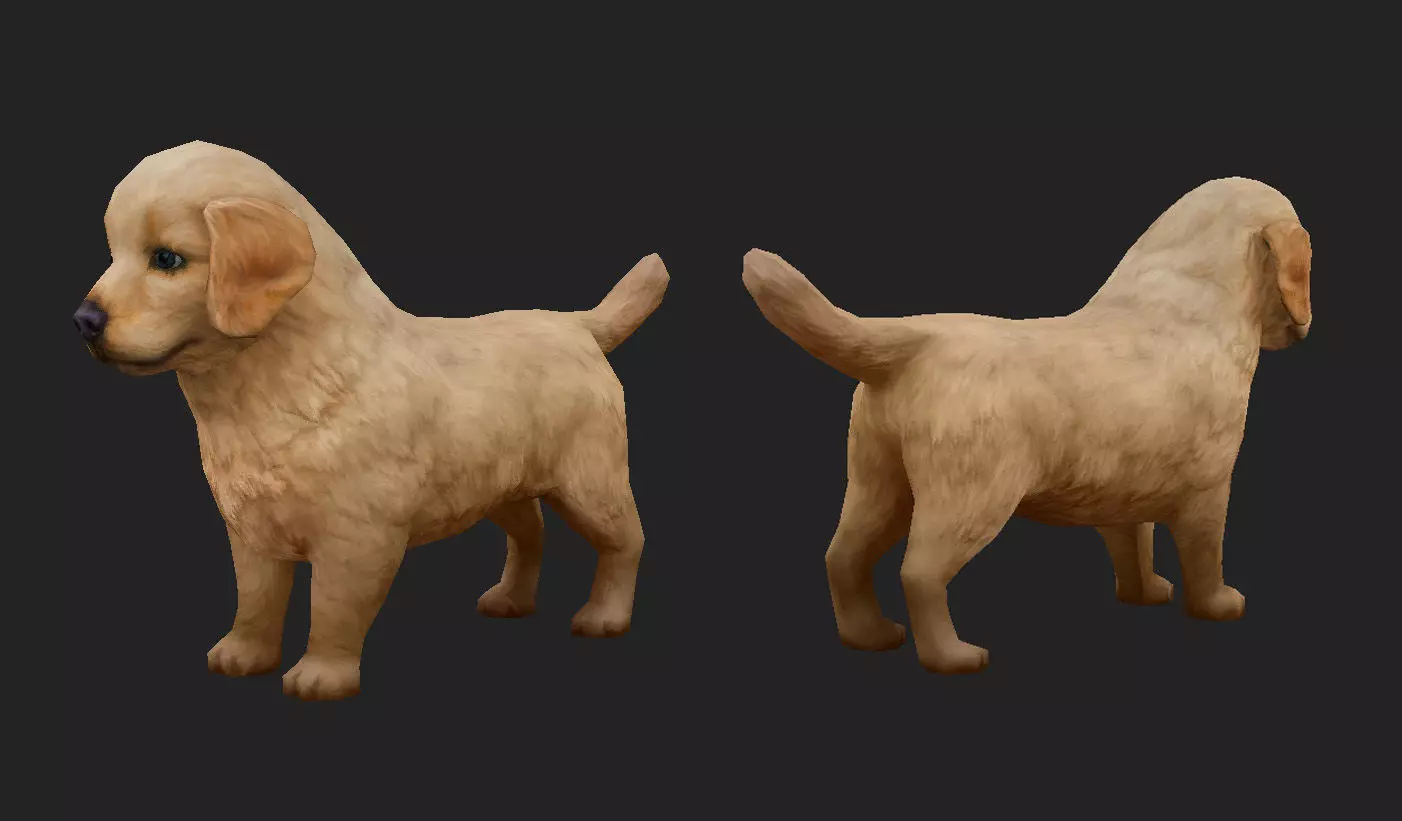 Lovely dog 3D model