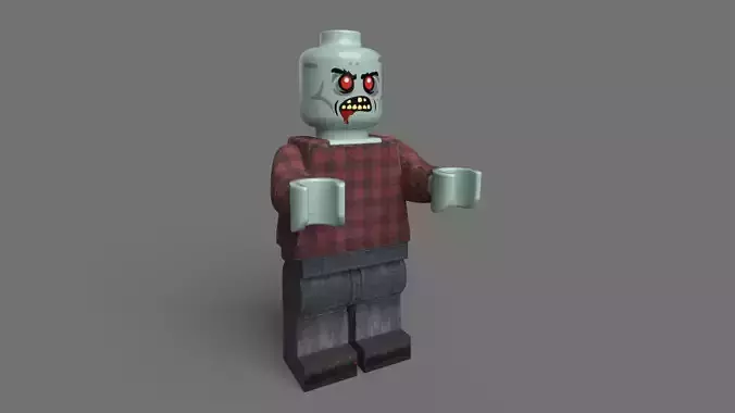 Zombie Lego Toy Low-poly 3dmodel