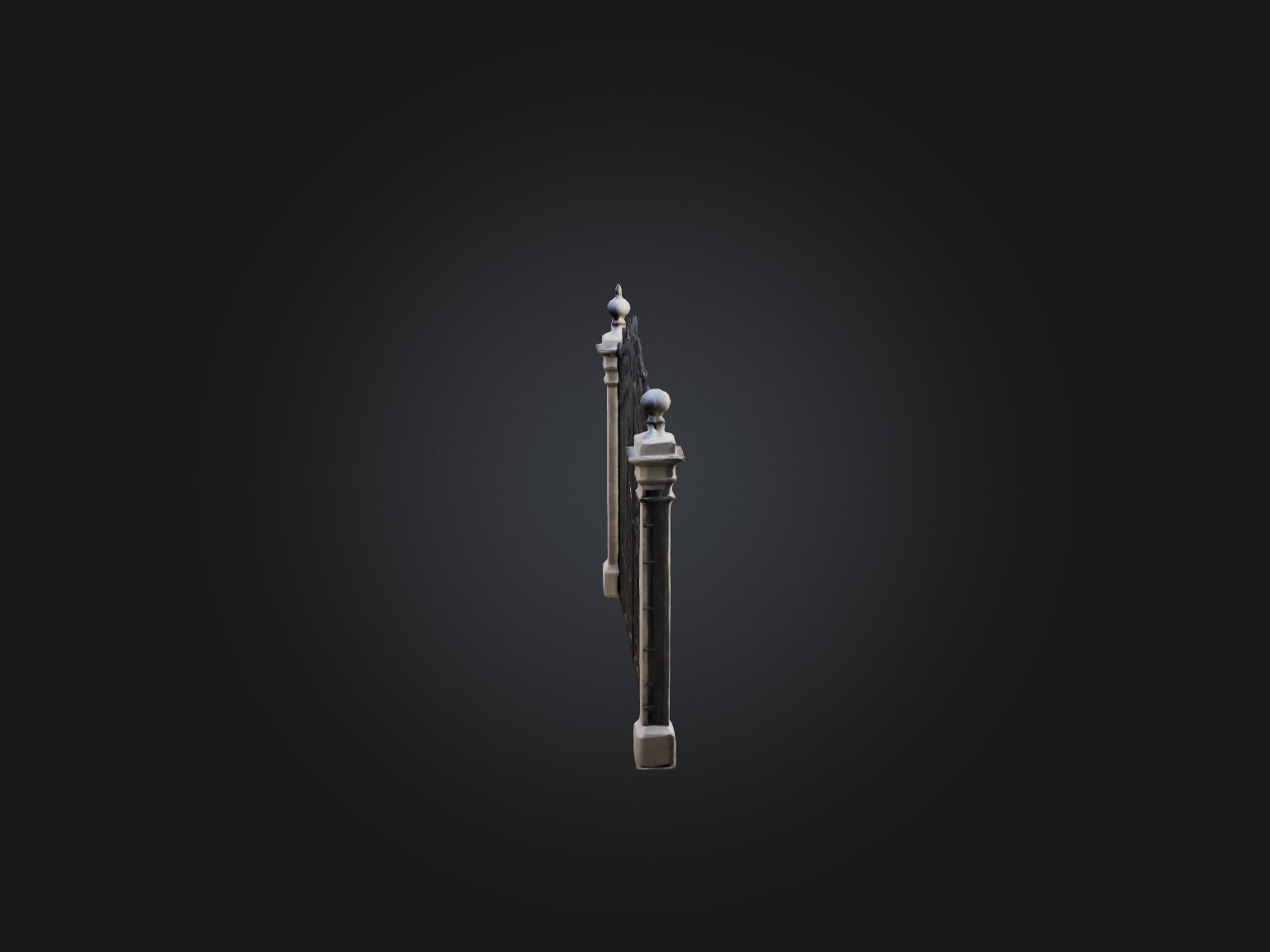 Wrought Iron Gate Model Low-poly 3D model_9