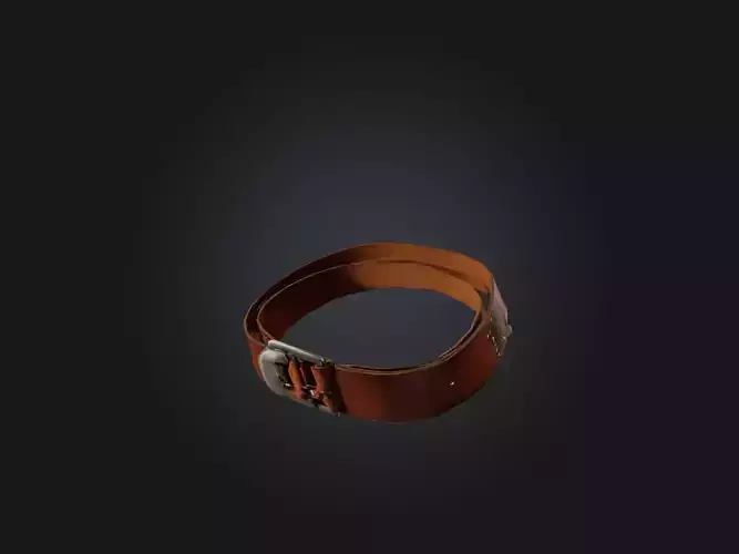 Worn Leather Belt Model