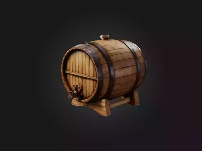Wooden Barrel Model