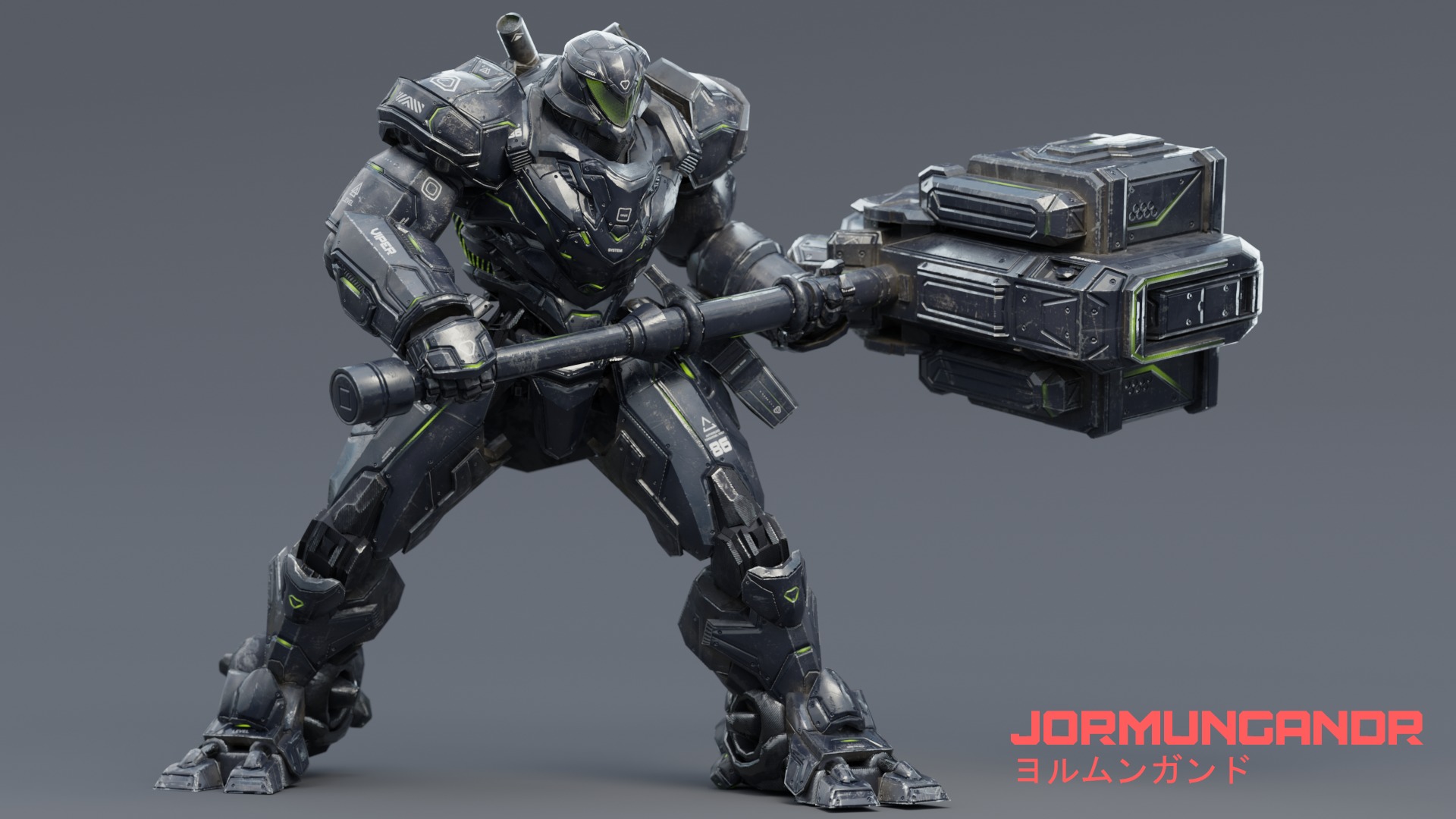 Low Poly - Cybernetic Jormungandr Son of Loki Low-poly 3D model_7