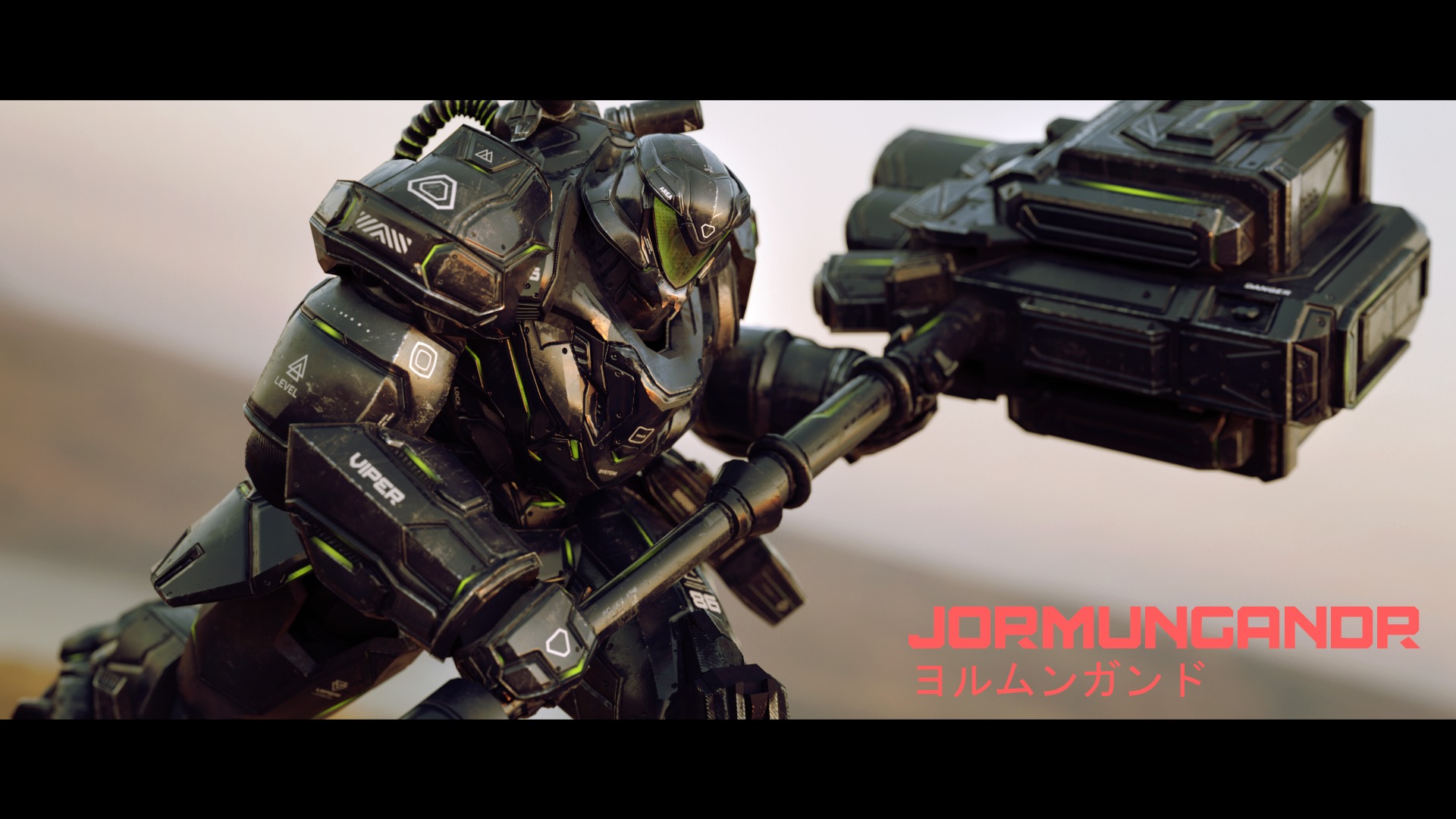 Low Poly - Cybernetic Jormungandr Son of Loki Low-poly 3D model_4