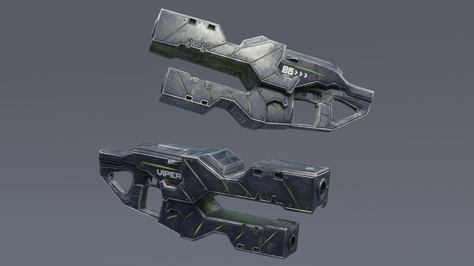 Low Poly - Cybernetic Jormungandr Son of Loki Low-poly 3D model_13