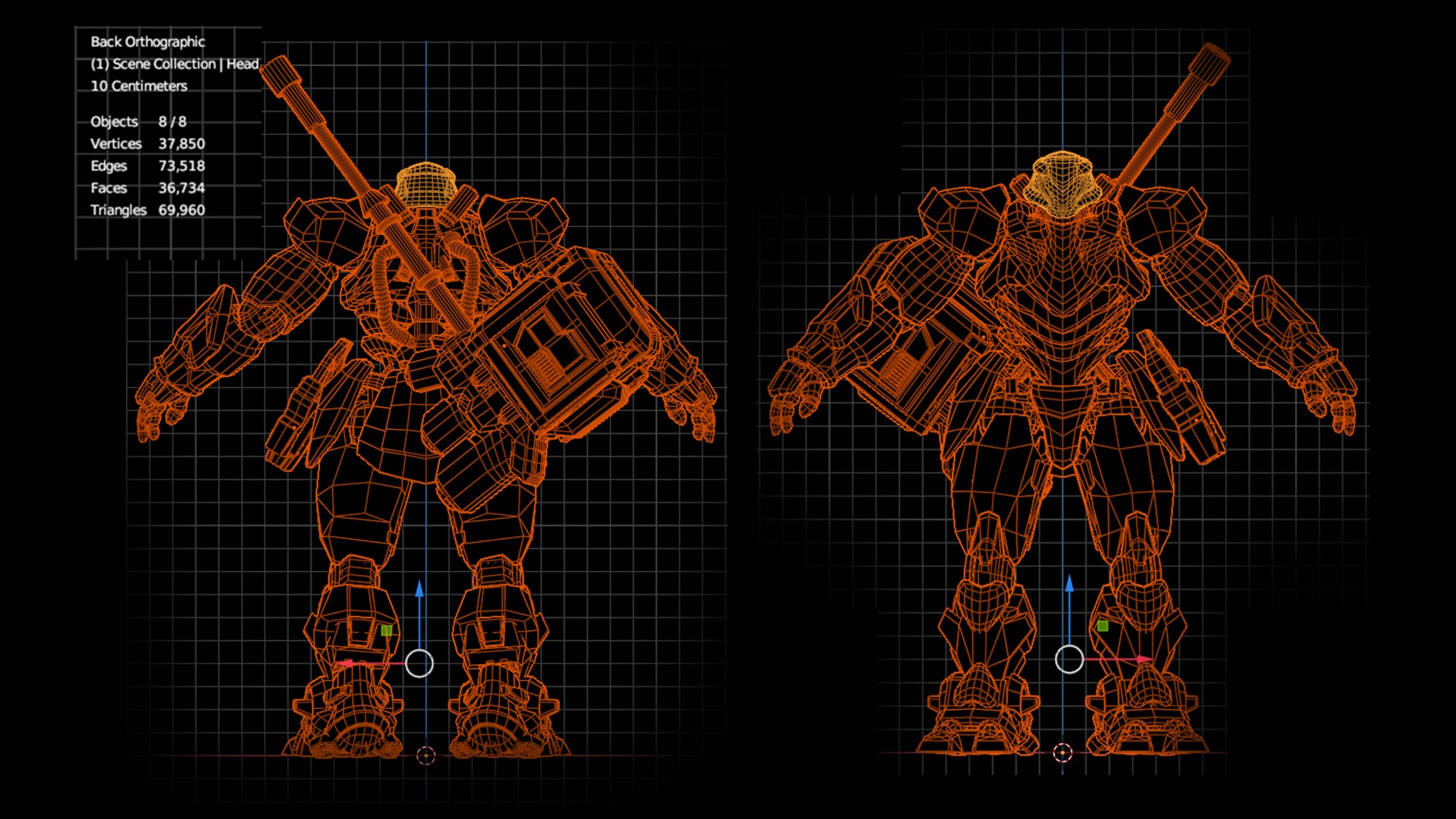 Low Poly - Cybernetic Jormungandr Son of Loki Low-poly 3D model_20