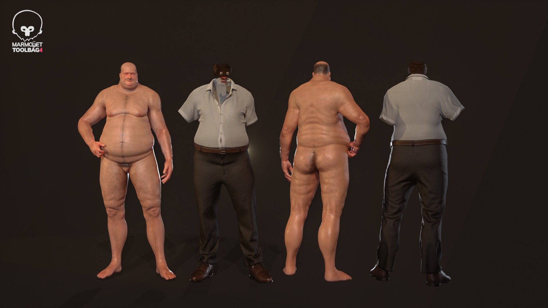 Osman abi Turkishman - Gameready Low-poly 3D model_8