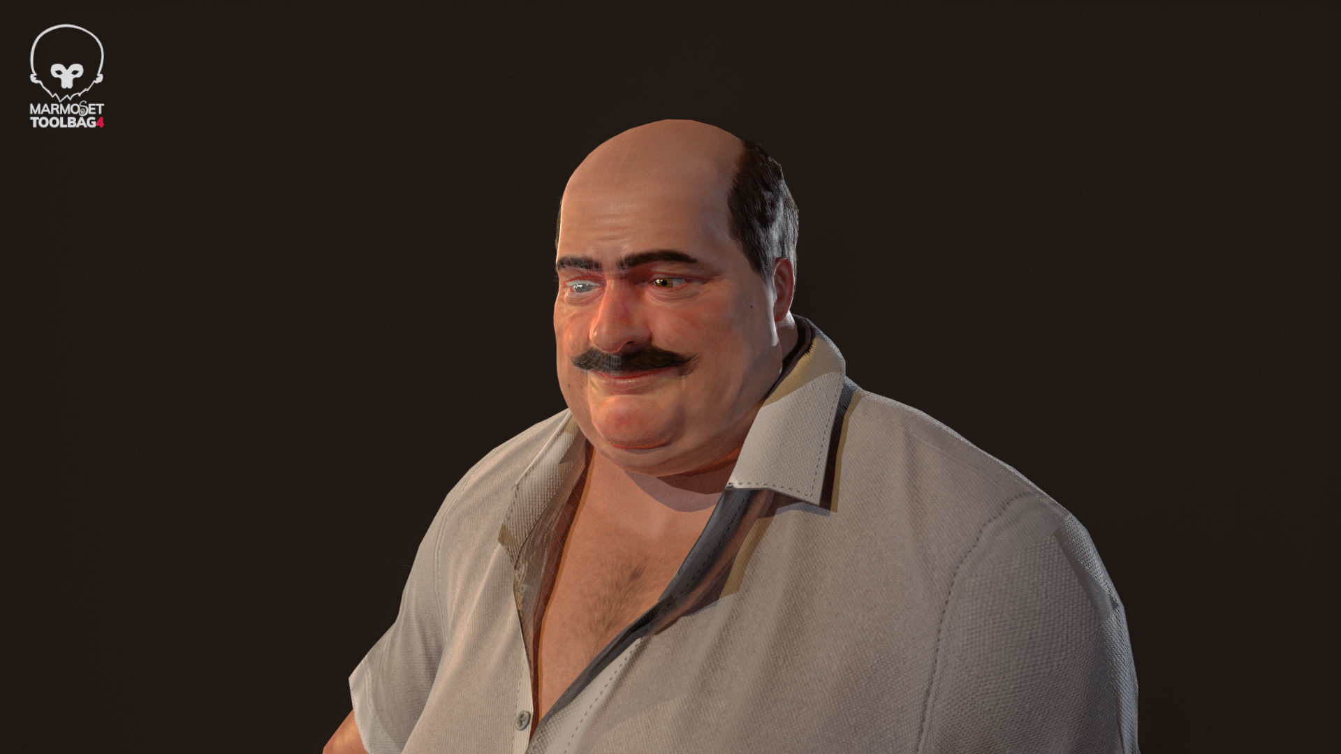 Osman abi Turkishman - Gameready Low-poly 3D model_5