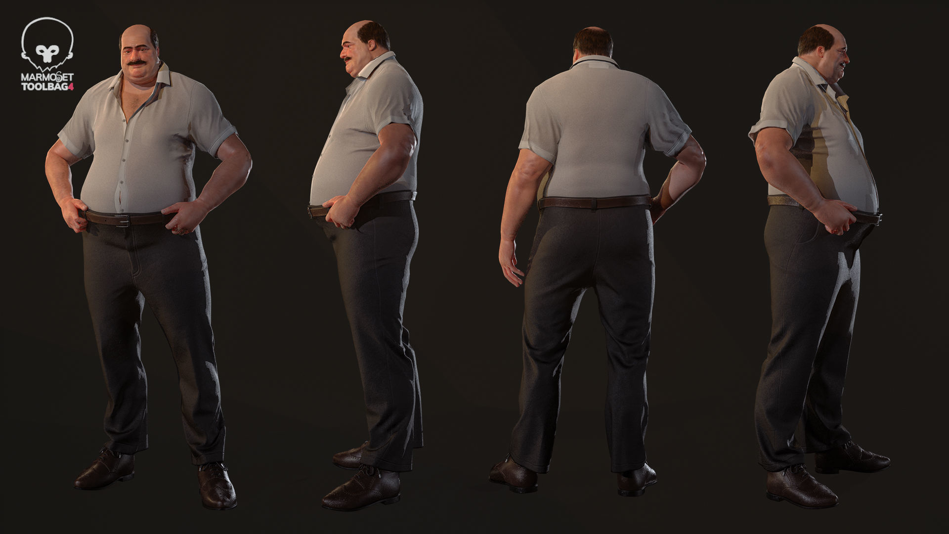 Osman abi Turkishman - Gameready Low-poly 3D model_3