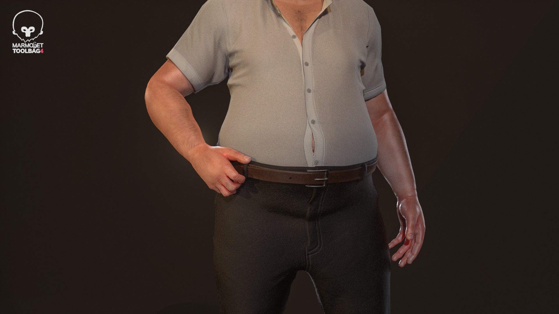 Osman abi Turkishman - Gameready Low-poly 3D model_6