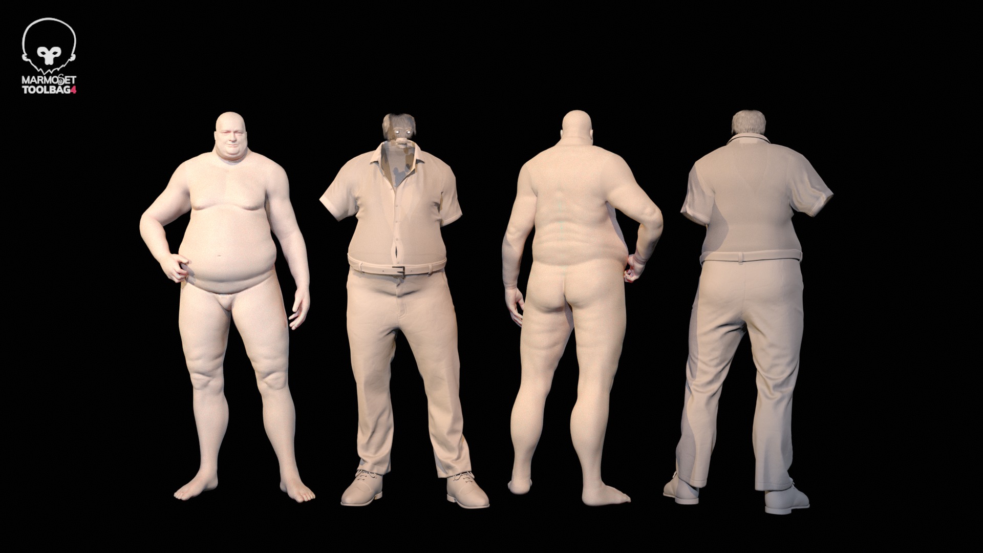 Osman abi Turkishman - Gameready Low-poly 3D model_9