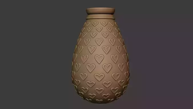 vase with hearts