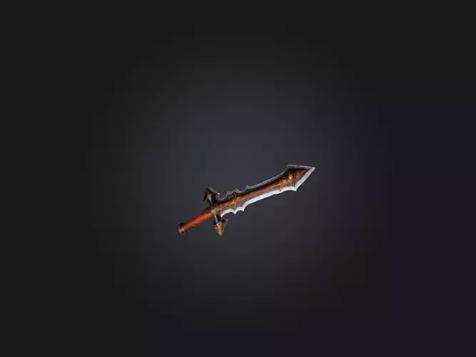 Rust-Encrusted Sword Model