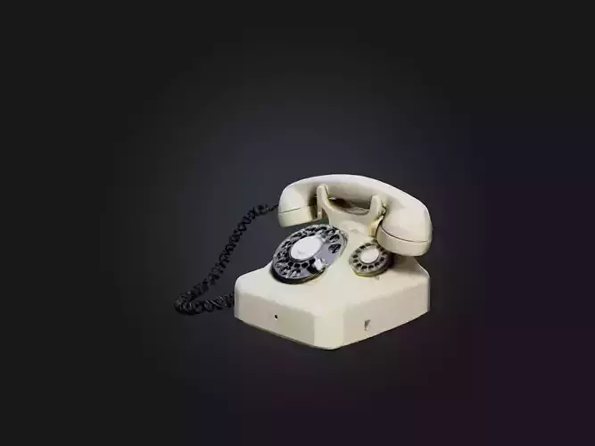 Rotary Phone Model Low-poly 3D model