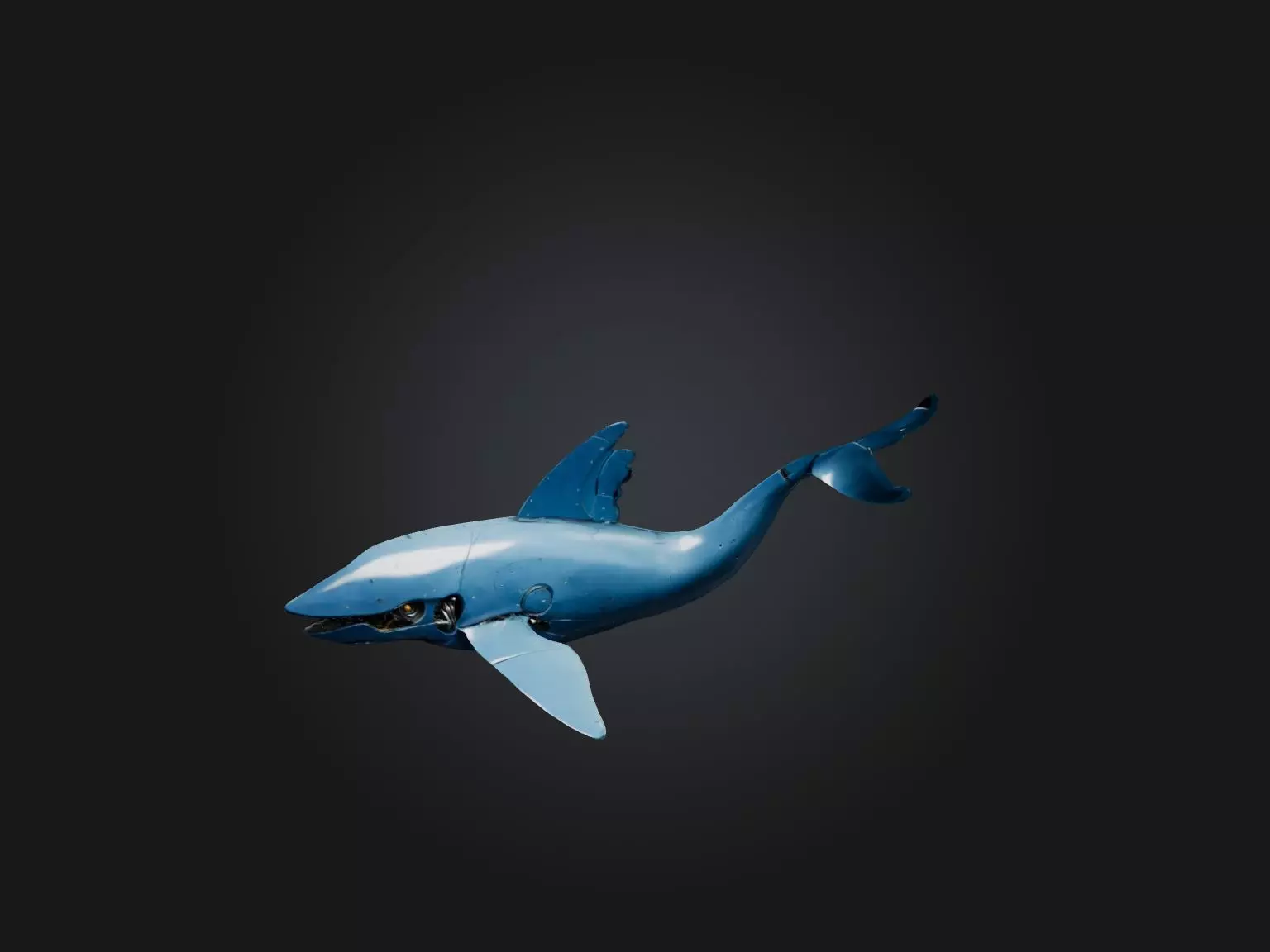 RoboWhale Model Low-poly 3D model_0