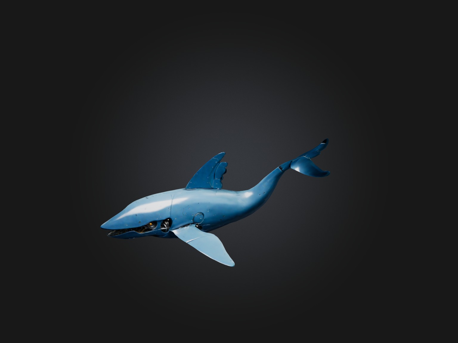RoboWhale Model Low-poly 3D model_8