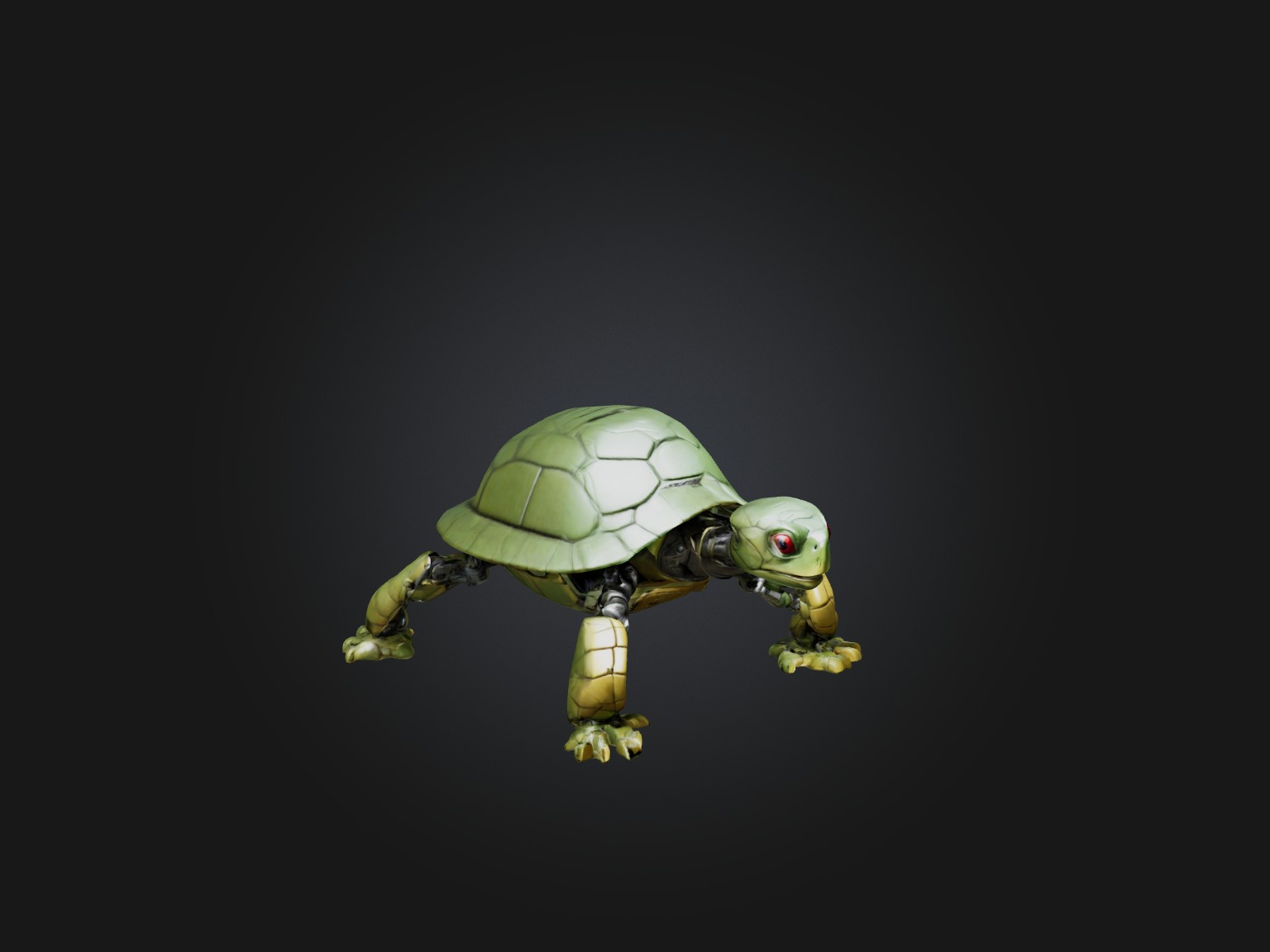 RoboTurtle Model Low-poly 3D model_5
