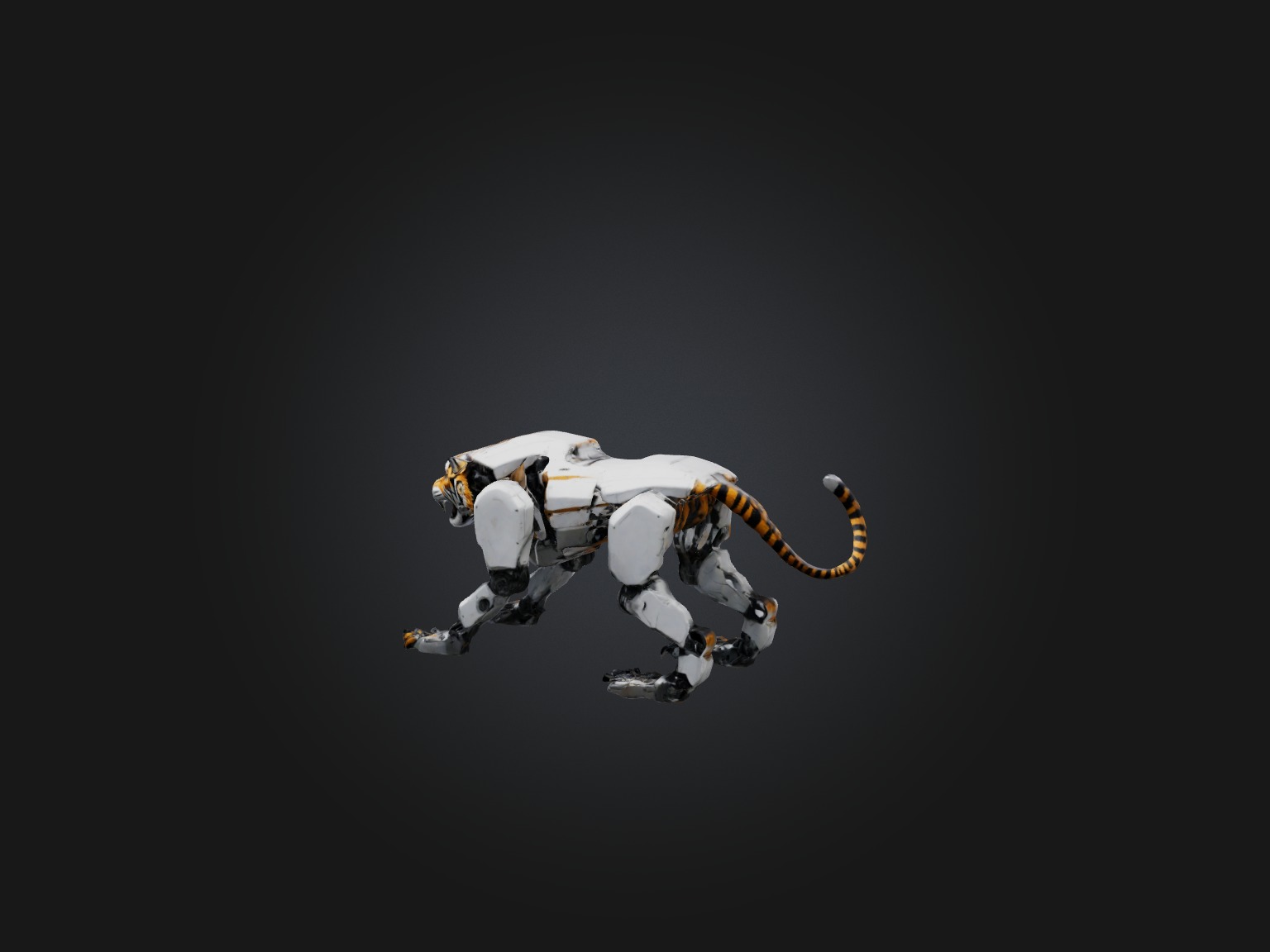 RoboTiger Model Low-poly 3D model_7