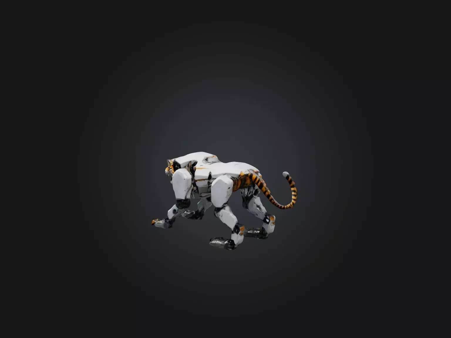 RoboTiger Model Low-poly 3D model_0