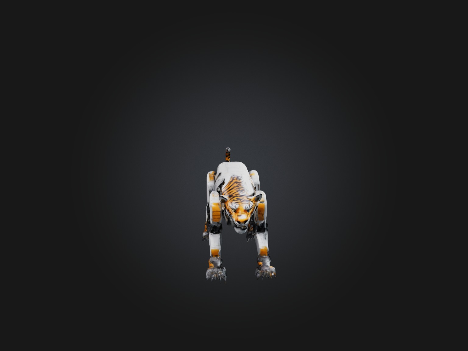 RoboTiger Model Low-poly 3D model_6