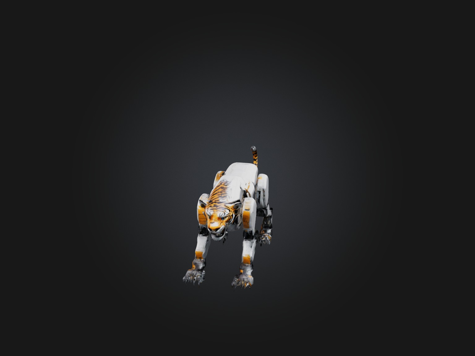 RoboTiger Model Low-poly 3D model_5