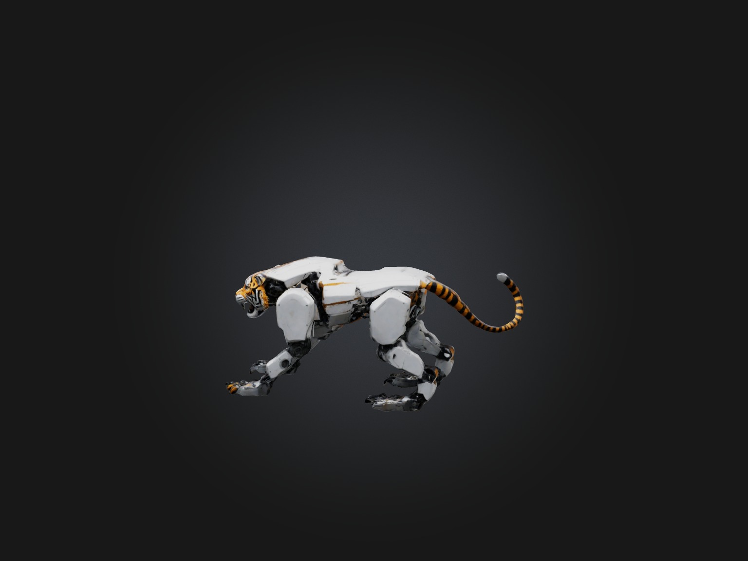 RoboTiger Model Low-poly 3D model_2