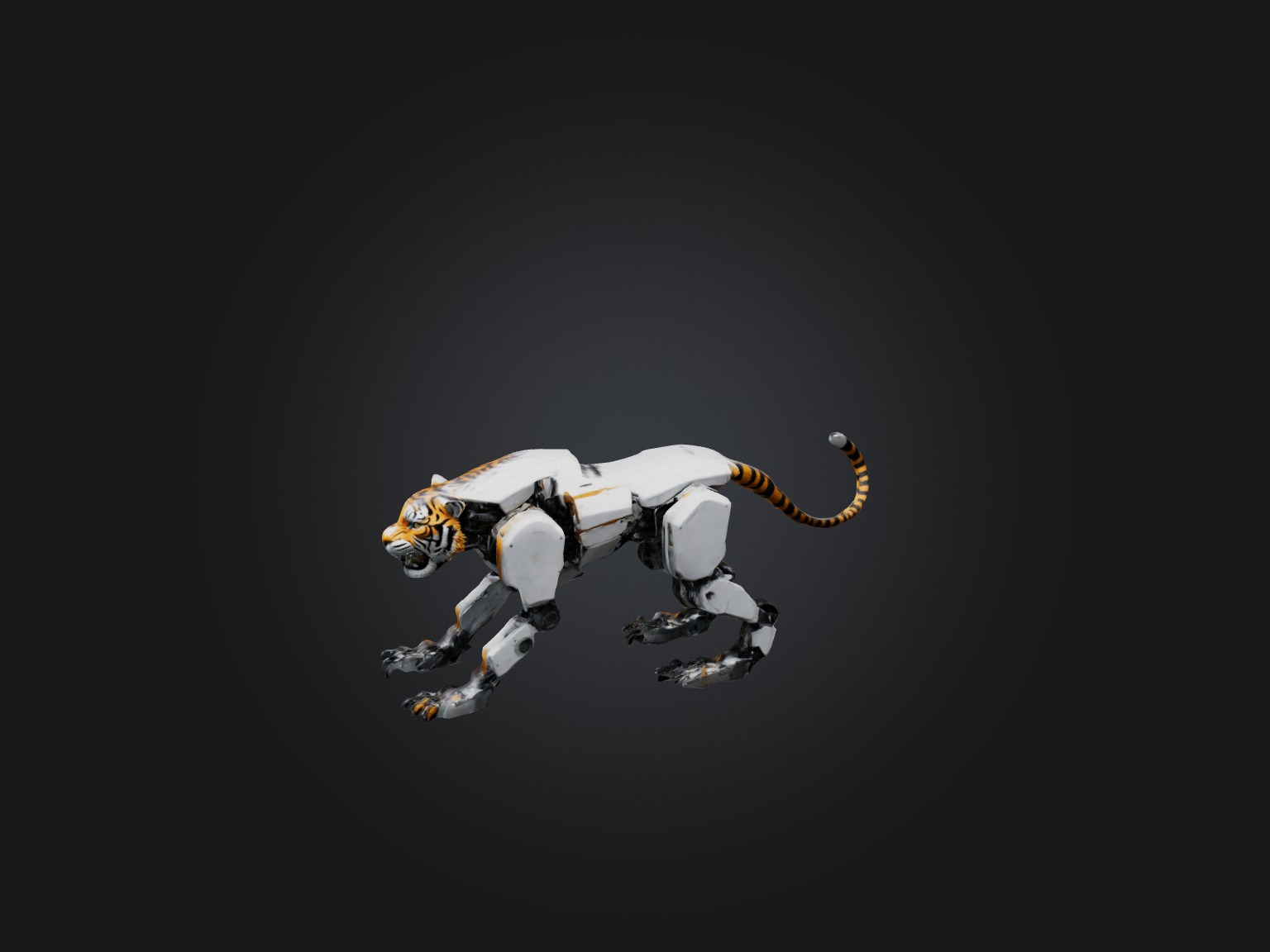 RoboTiger Model Low-poly 3D model_4