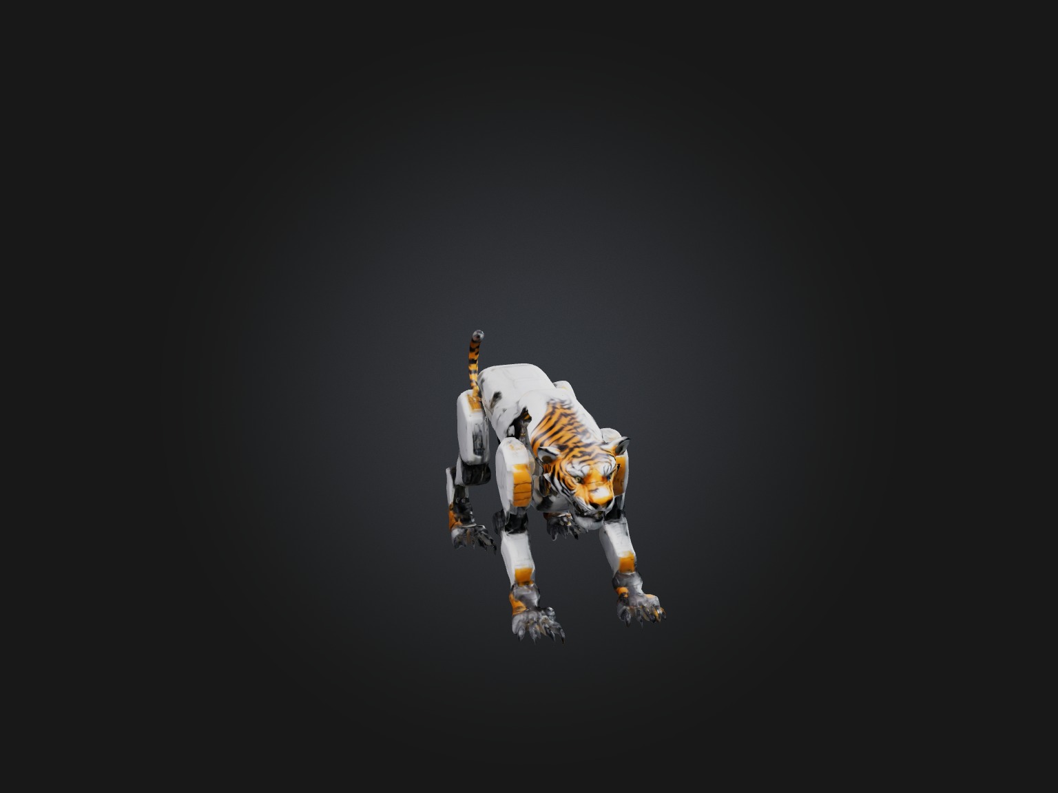 RoboTiger Model Low-poly 3D model_8