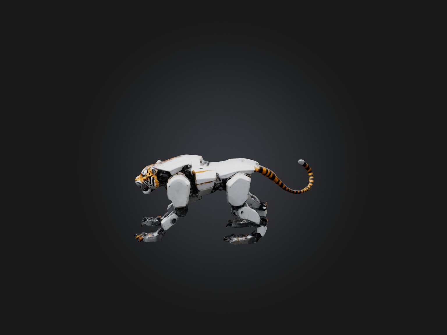 RoboTiger Model Low-poly 3D model_3