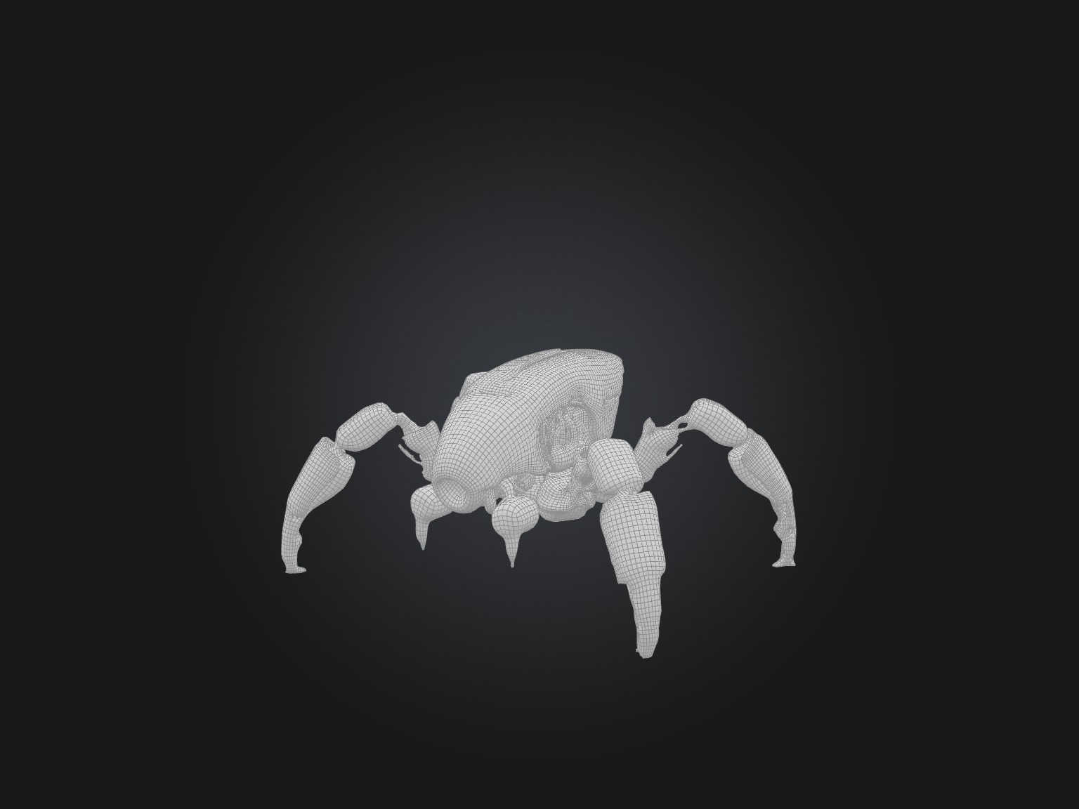 RoboSpider Model Low-poly 3D model_1