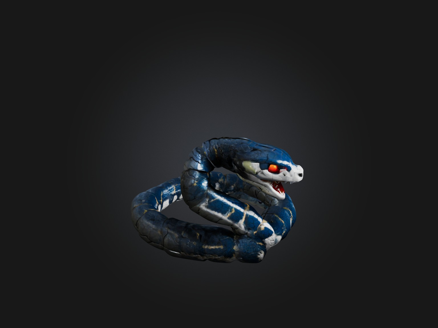RoboSnake Model Low-poly 3D model_6