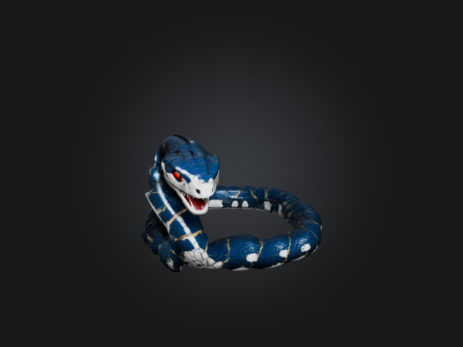RoboSnake Model Low-poly 3D model_4