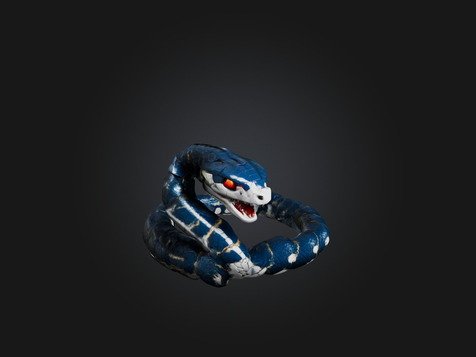 RoboSnake Model Low-poly 3D model_5