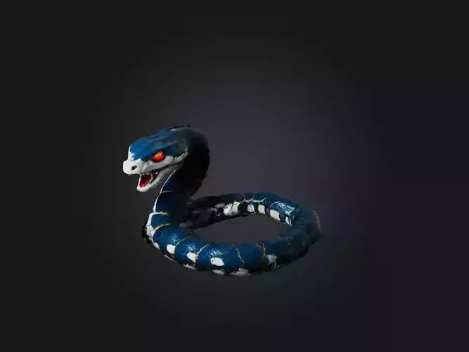 RoboSnake Model Low-poly 3D model