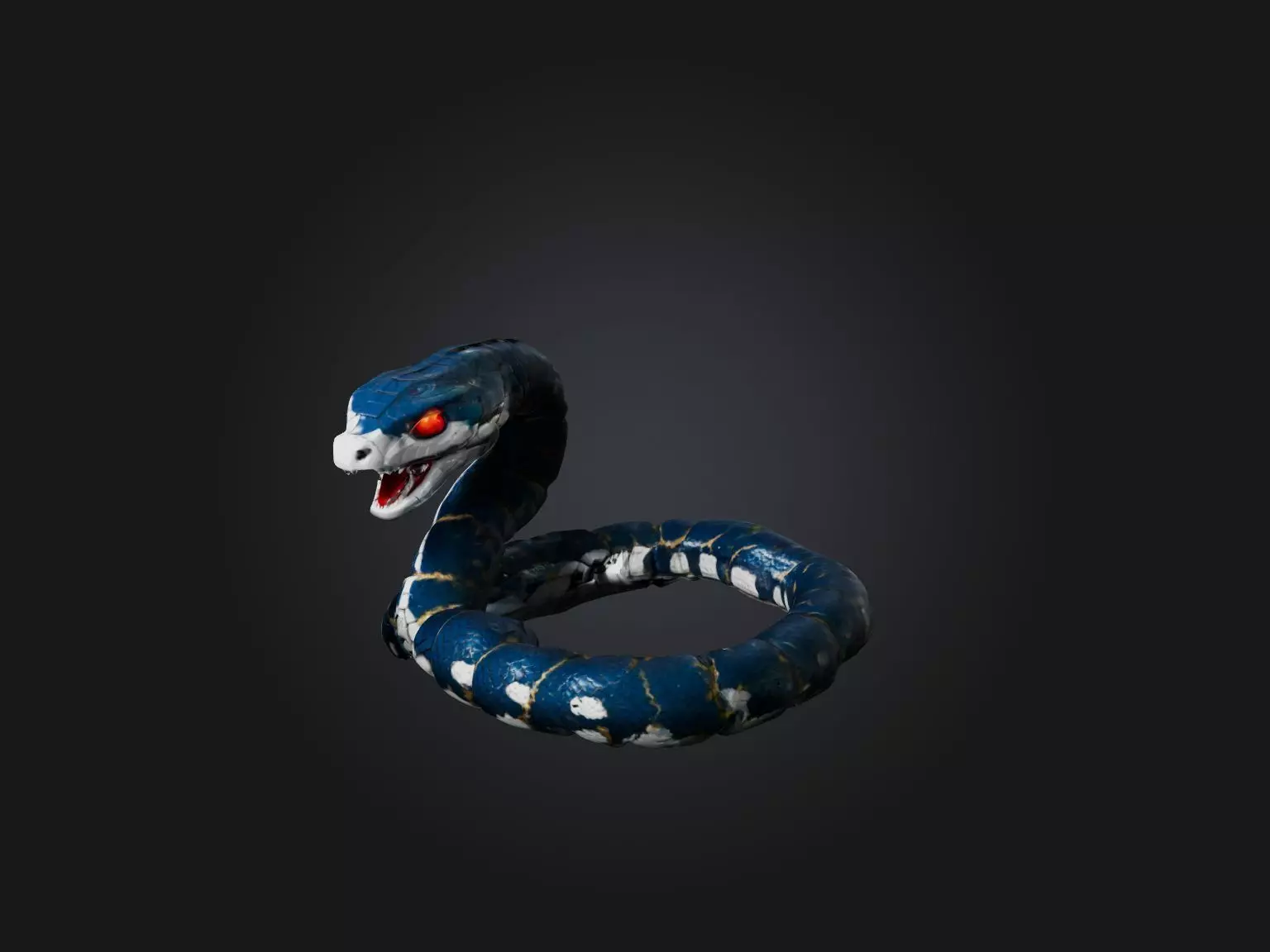RoboSnake Model Low-poly 3D model_0