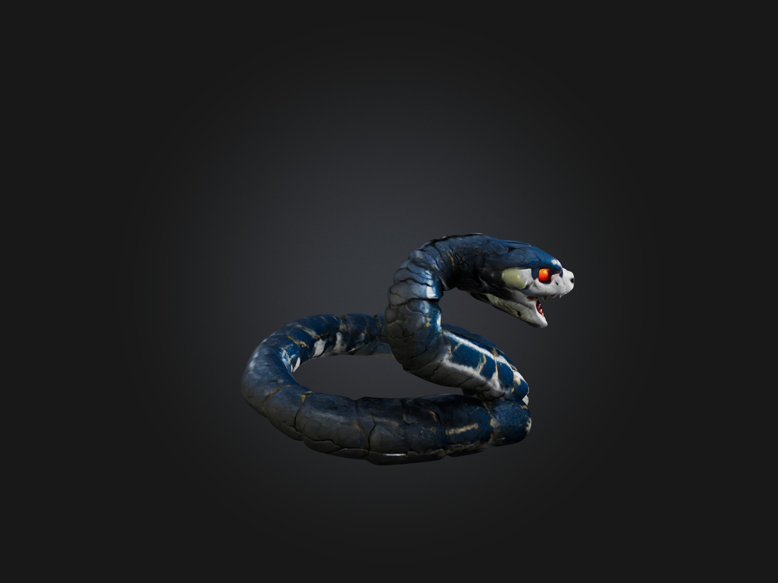 RoboSnake Model Low-poly 3D model_9