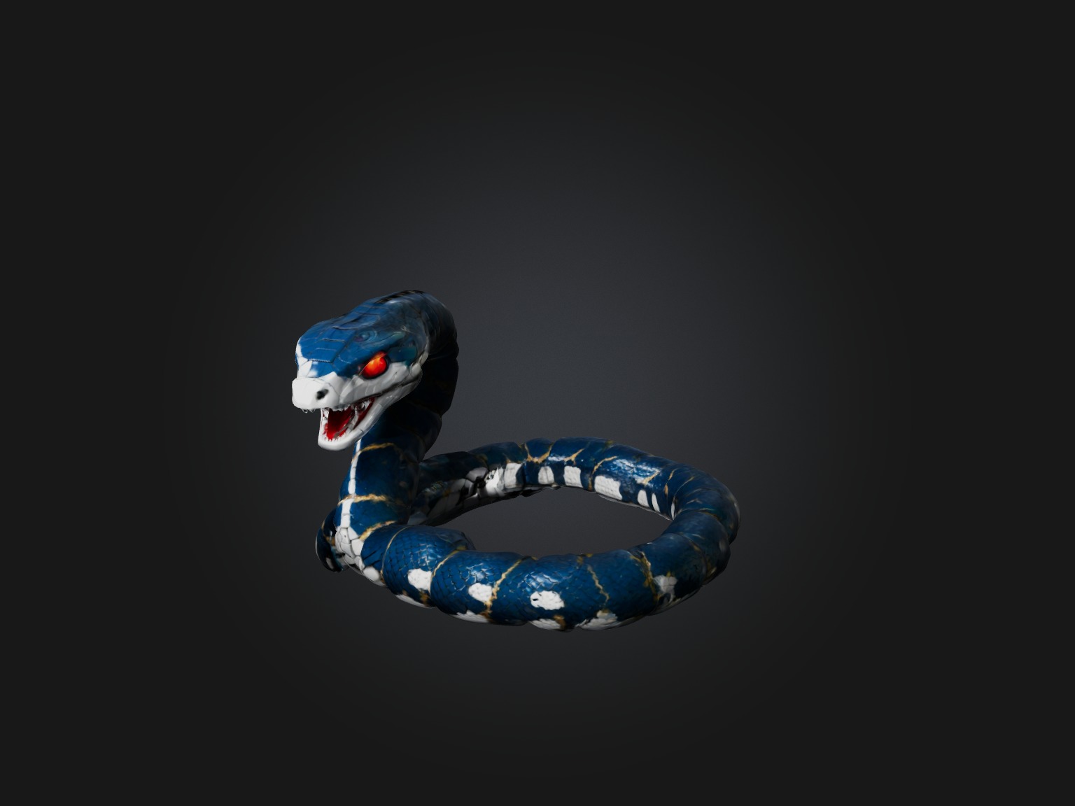 RoboSnake Model Low-poly 3D model_8