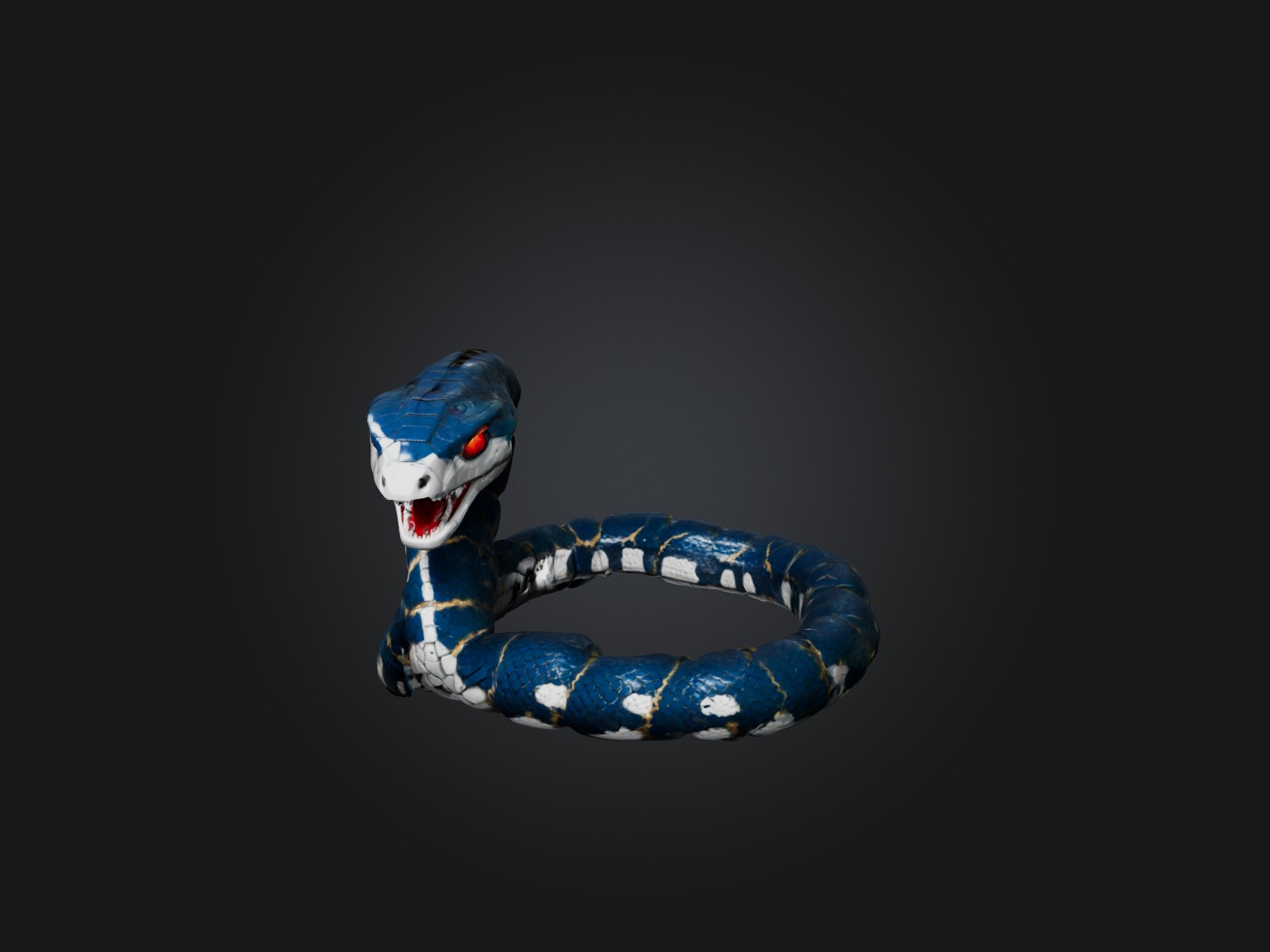 RoboSnake Model Low-poly 3D model_2