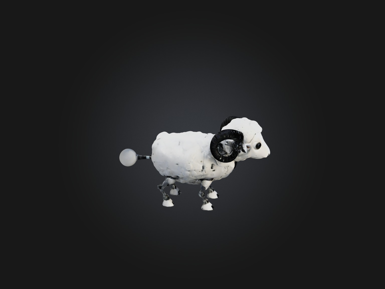RoboSheep Model Low-poly 3D model_6