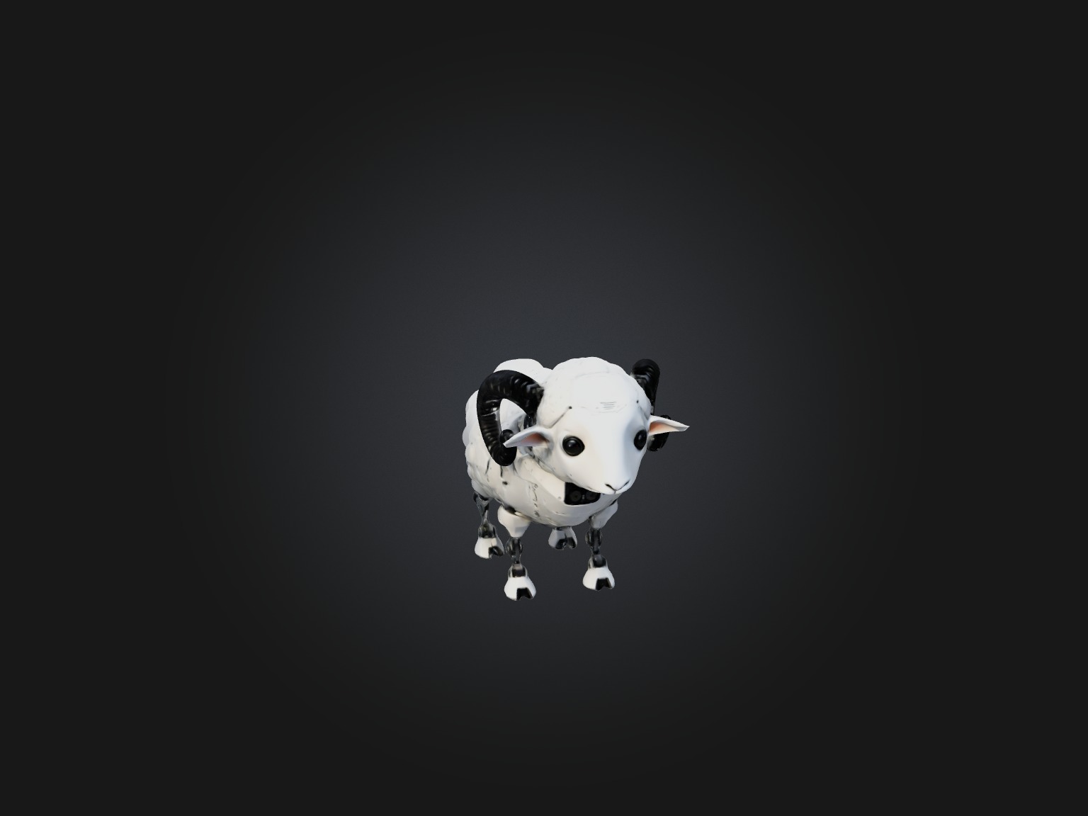RoboSheep Model Low-poly 3D model_4