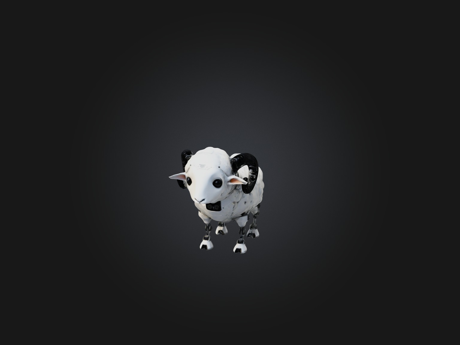 RoboSheep Model Low-poly 3D model_2