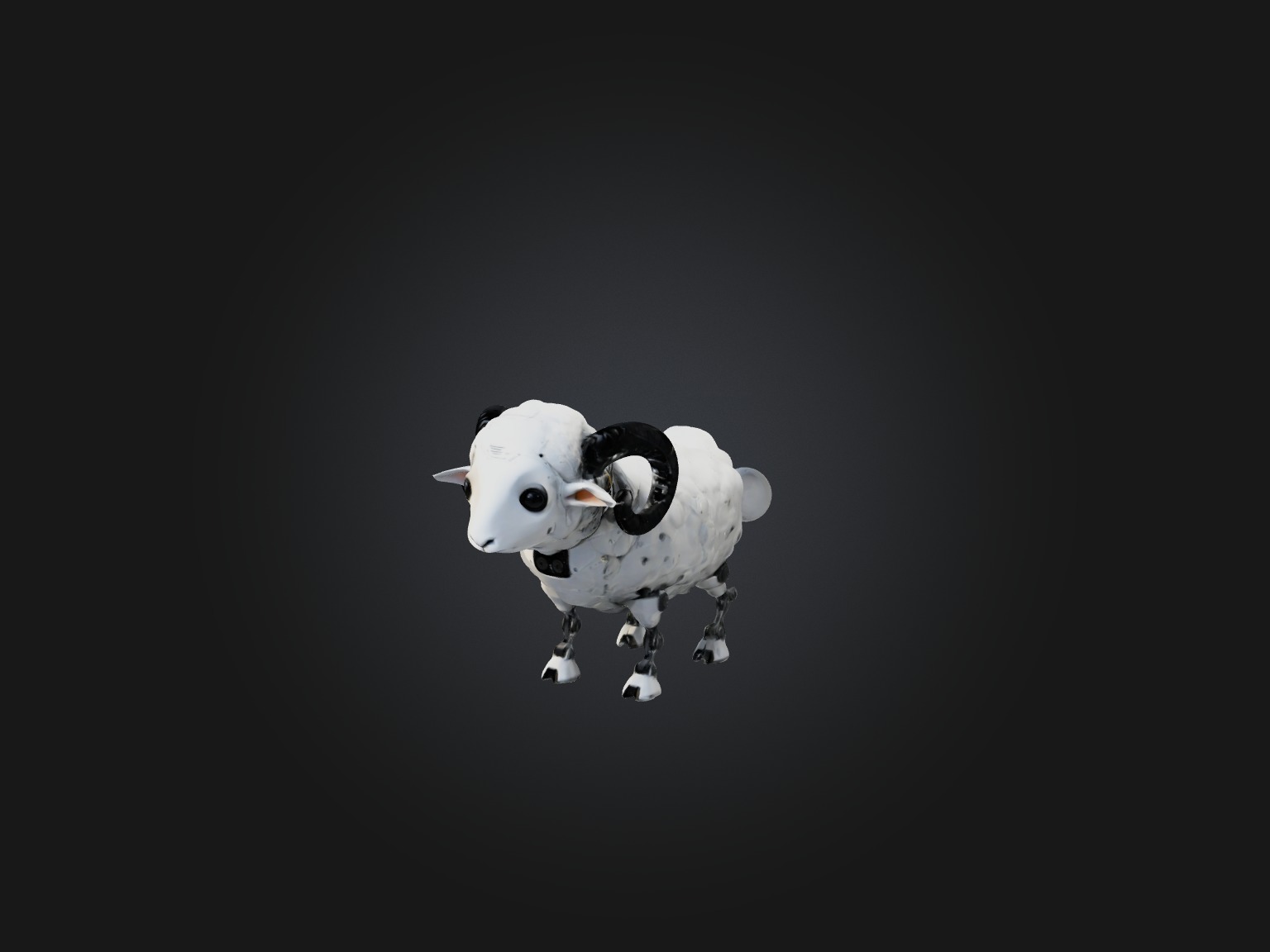 RoboSheep Model Low-poly 3D model_7