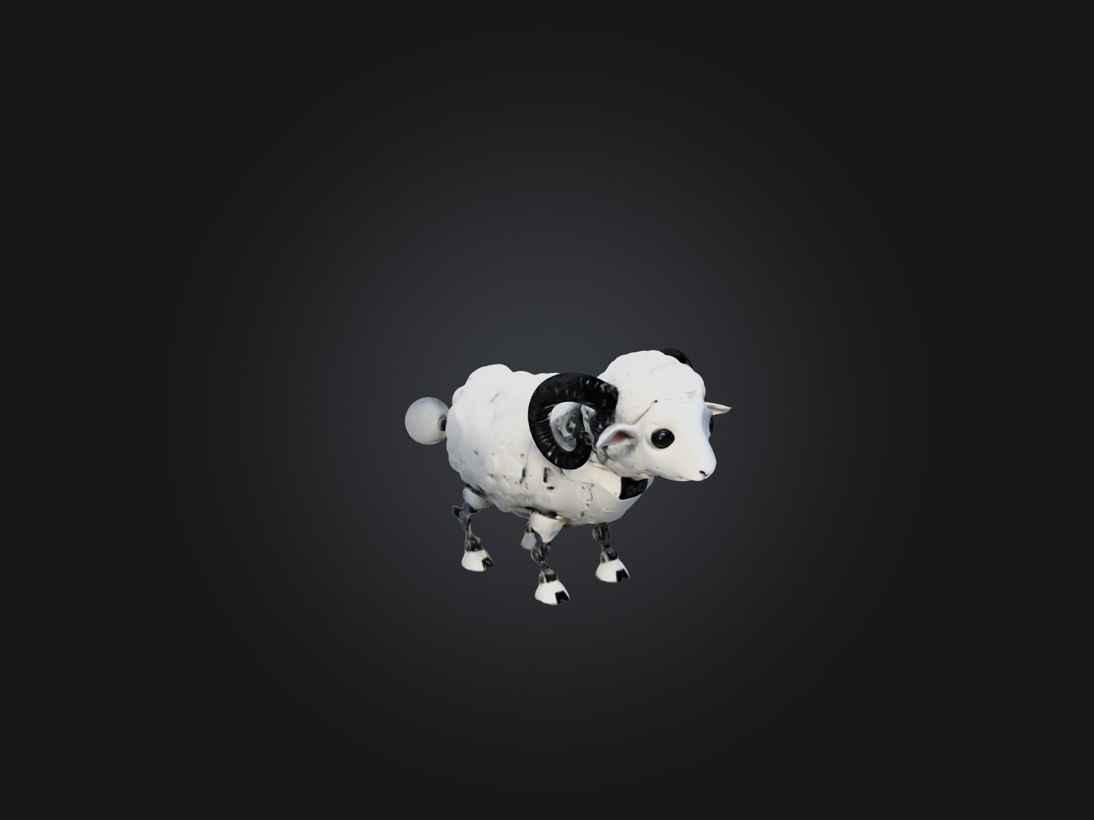 RoboSheep Model Low-poly 3D model_5