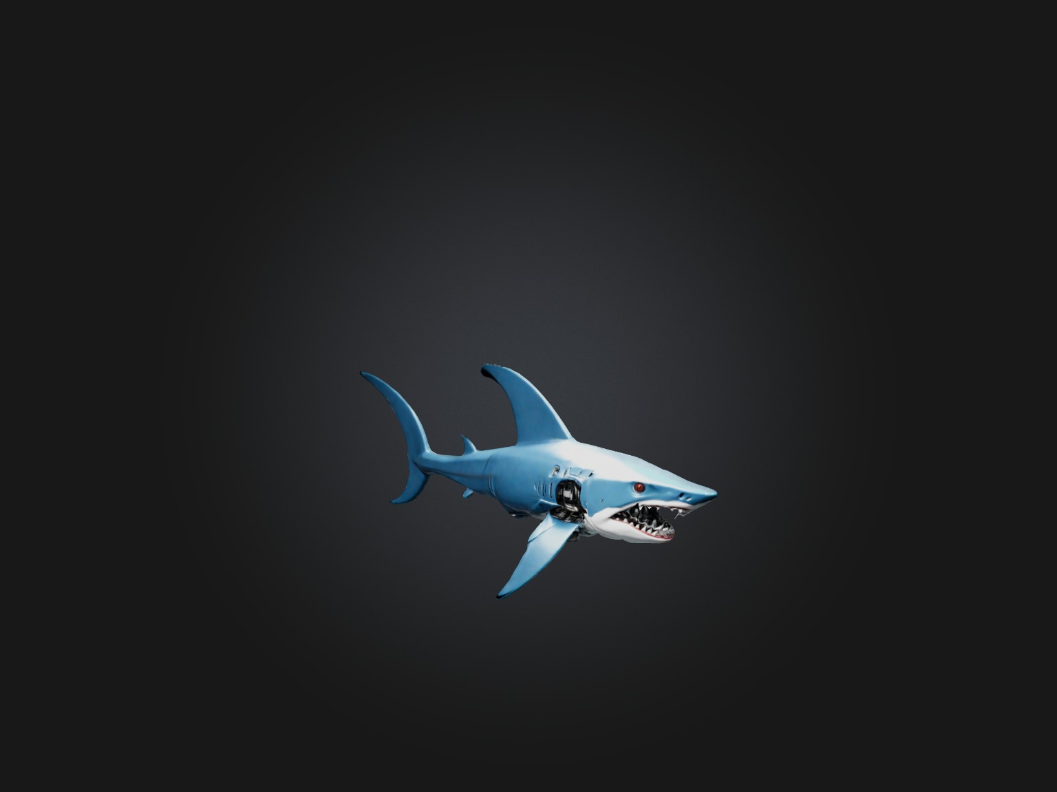 RoboShark Model Low-poly 3D model_7
