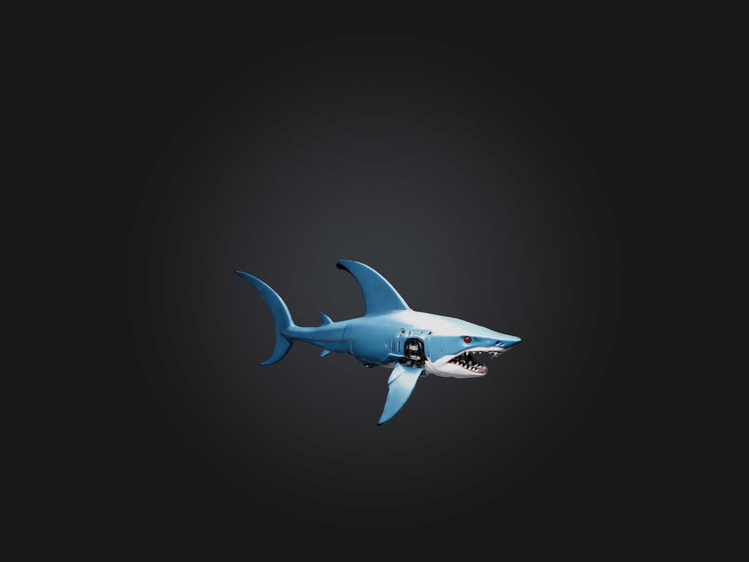 RoboShark Model Low-poly 3D model_2
