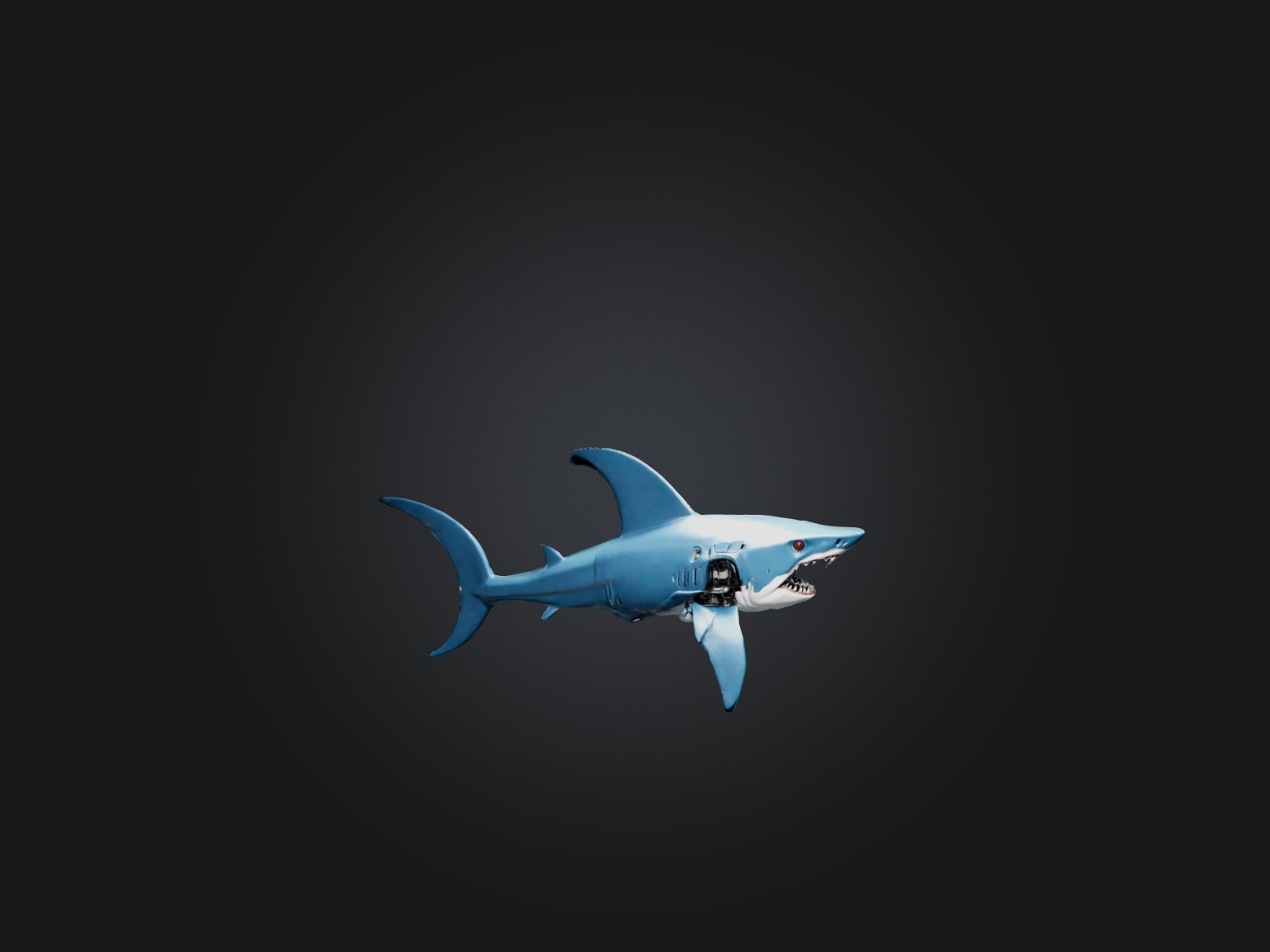 RoboShark Model Low-poly 3D model_4